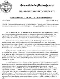 Icon of D P U  21-50 Notice Of Inquiry And Request For Comments (Portuguese)
